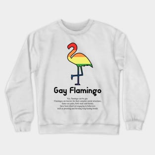 Gay Flamingo G5b - Can animals be gay series - meme gift t-shirt Crewneck Sweatshirt